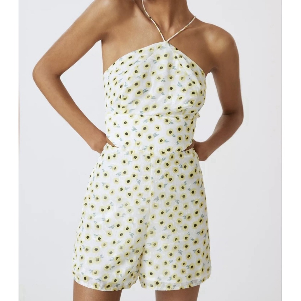 Hutch Anthropologie Ditsy Floral Mini Romper Dress Womens 3 Fairycore Chic Boho